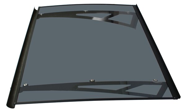 Copertină NEO PRO cu jgheab 120x100 cm din plexiglas – Negru/Antracit