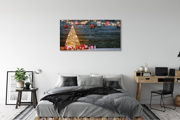 Tablouri canvas Cadouri de Crăciun placi decor copac