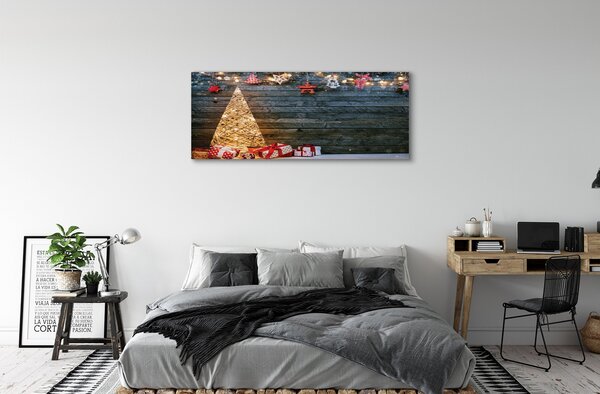Tablouri canvas Cadouri de Crăciun placi decor copac