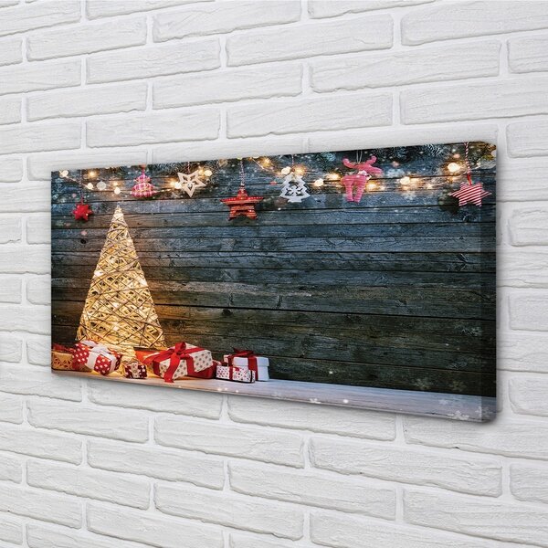 Tablouri canvas Cadouri de Crăciun placi decor copac