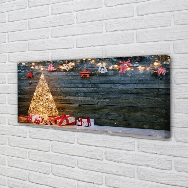Tablouri canvas Cadouri de Crăciun placi decor copac