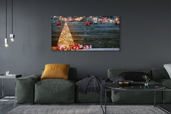 Tablouri canvas Cadouri de Crăciun placi decor copac