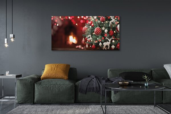 Tablouri canvas baubles pomul de Crăciun