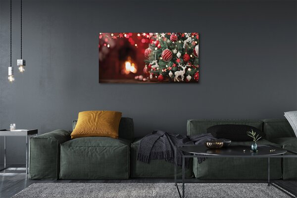 Tablouri canvas baubles pomul de Crăciun