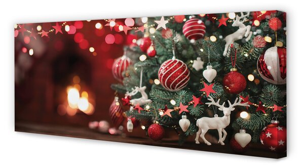 Tablouri canvas baubles pomul de Crăciun
