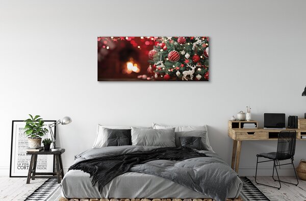 Tablouri canvas baubles pomul de Crăciun