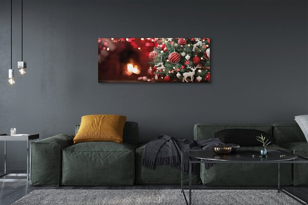 Tablouri canvas baubles pomul de Crăciun