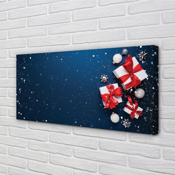 Tablouri canvas Cadouri baubles zăpadă