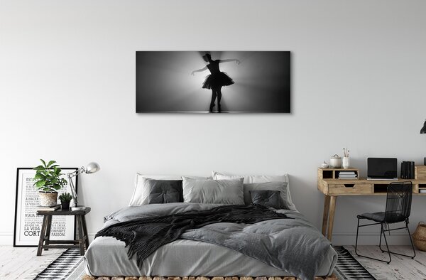 Tablouri canvas Balerina fundal gri