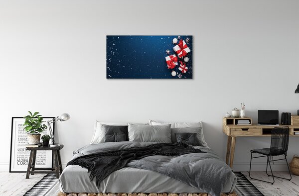 Tablouri canvas Cadouri baubles zăpadă
