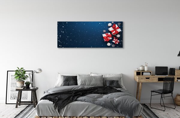 Tablouri canvas Cadouri baubles zăpadă