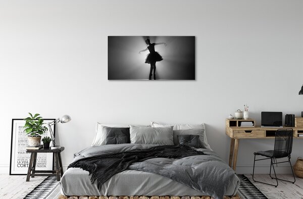 Tablouri canvas Balerina fundal gri