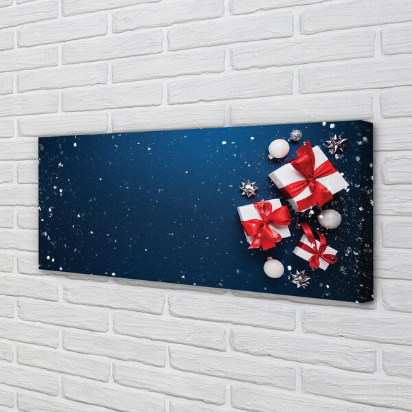 Tablouri canvas Cadouri baubles zăpadă