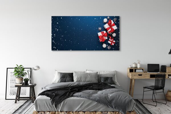 Tablouri canvas Cadouri baubles zăpadă