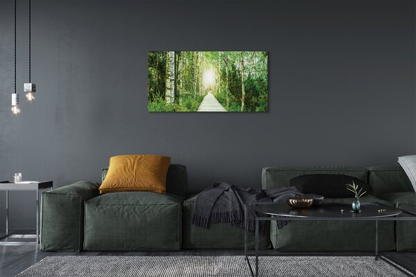Tablouri canvas mesteacan drum forestier