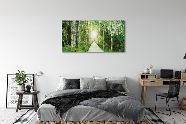 Tablouri canvas mesteacan drum forestier