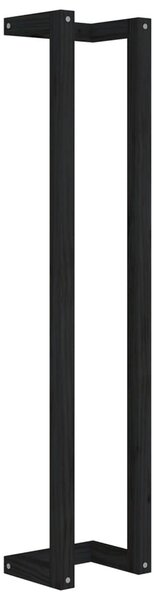 Suport pentru prosoape, negru, 23x18x110 cm, lemn masiv de pin