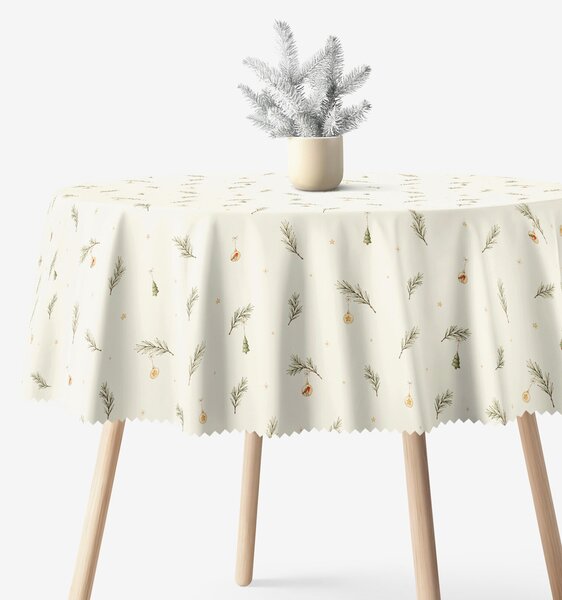 Goldea față de masă de crăciun impermeabilă - decorațiuni de crăciun - rotundă Ø 100 cm
