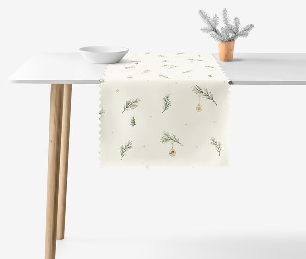 Goldea napron de masă de crăciun impermeabil - decorațiuni de crăciun 50x140 cm