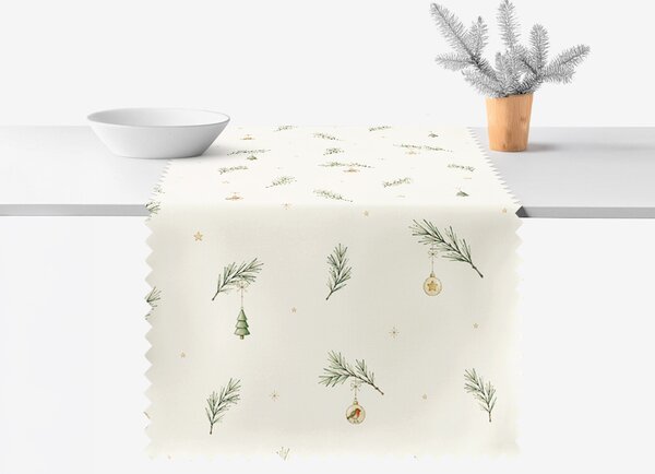 Goldea napron de masă de crăciun impermeabil - decorațiuni de crăciun 50x140 cm