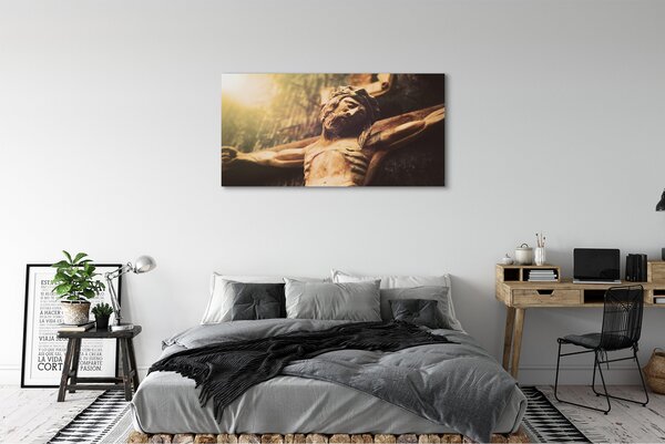 Tablouri canvas Isus din lemn