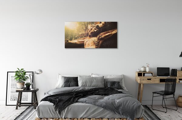 Tablouri canvas Isus din lemn