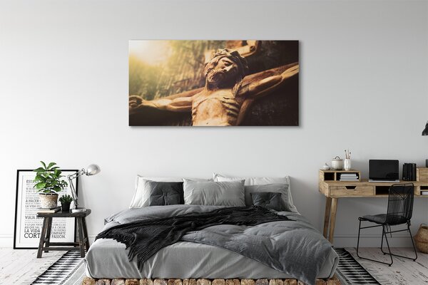 Tablouri canvas Isus din lemn
