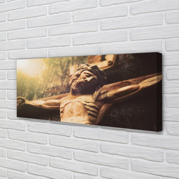 Tablouri canvas Isus din lemn