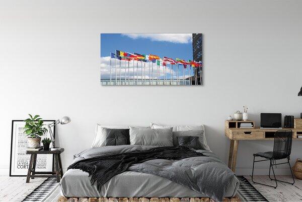 Tablouri canvas mai multe steaguri