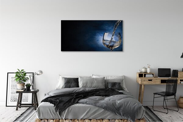 Tablouri canvas sticlă de vin alb