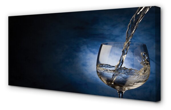 Tablouri canvas sticlă de vin alb