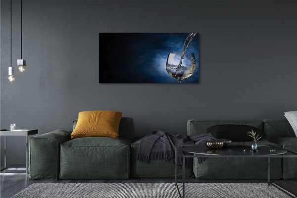 Tablouri canvas sticlă de vin alb