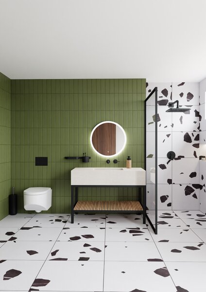 Dubiel Vitrum Niva oglindă 80x80 cm rotund cu iluminare 5905241011431