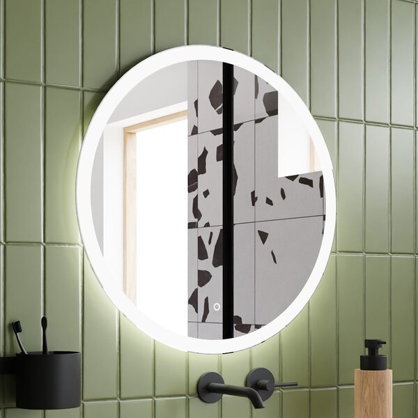 Dubiel Vitrum Niva oglindă 80x80 cm rotund cu iluminare 5905241011431