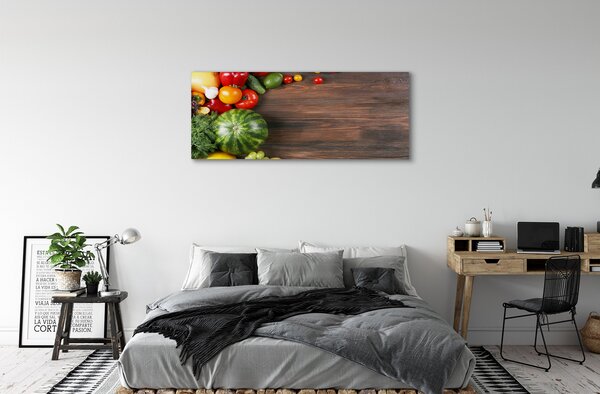 Tablouri canvas Pepene verde roșii mărar