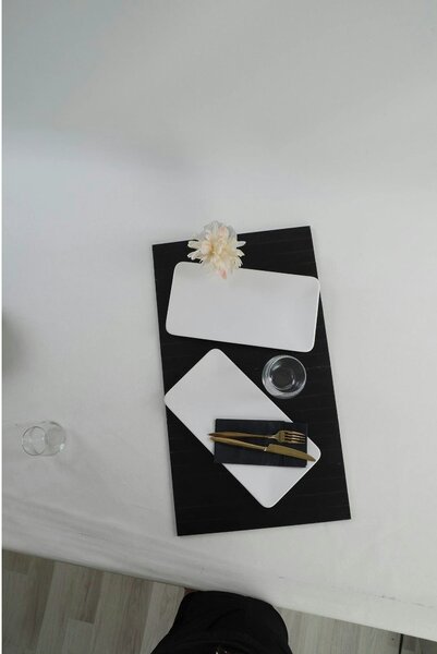 Set 2 platouri 275KRM1720, alb, ceramica, 33x17 cm