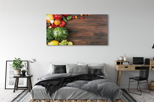 Tablouri canvas Pepene verde roșii mărar