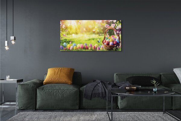 Tablouri canvas Coș de flori de ou luncă