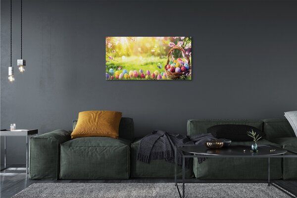 Tablouri canvas Coș de flori de ou luncă