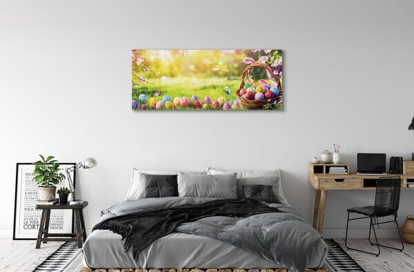 Tablouri canvas Coș de flori de ou luncă