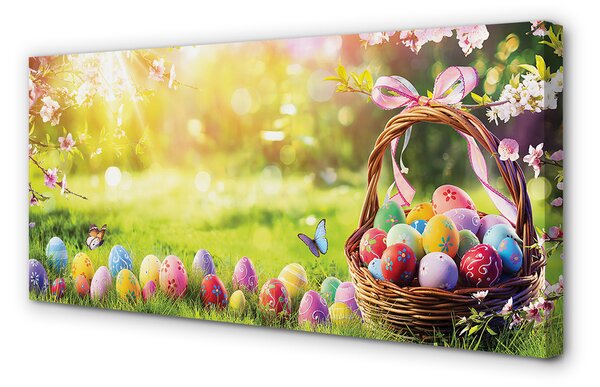 Tablouri canvas Coș de flori de ou luncă