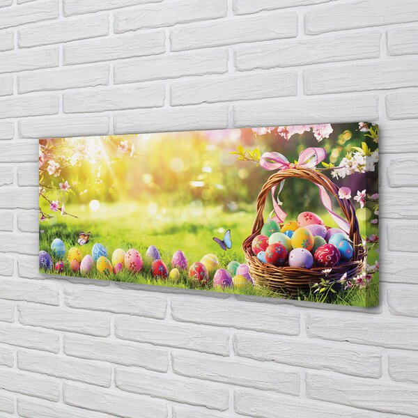 Tablouri canvas Coș de flori de ou luncă
