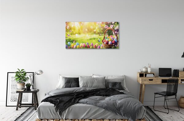 Tablouri canvas Coș de flori de ou luncă