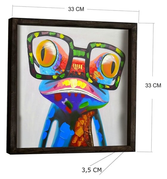 Tablou KZM522, multicolor, lemn, 33x33 cm
