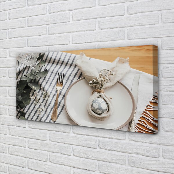 Tablouri canvas flori din ouă plate