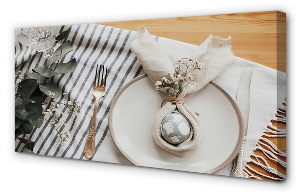 Tablouri canvas flori din ouă plate