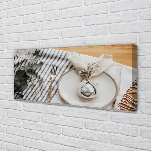 Tablouri canvas flori din ouă plate