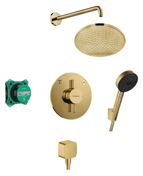 Hansgrohe Crometta set de duș ascuns cu duș de ploaie auriu 88003993
