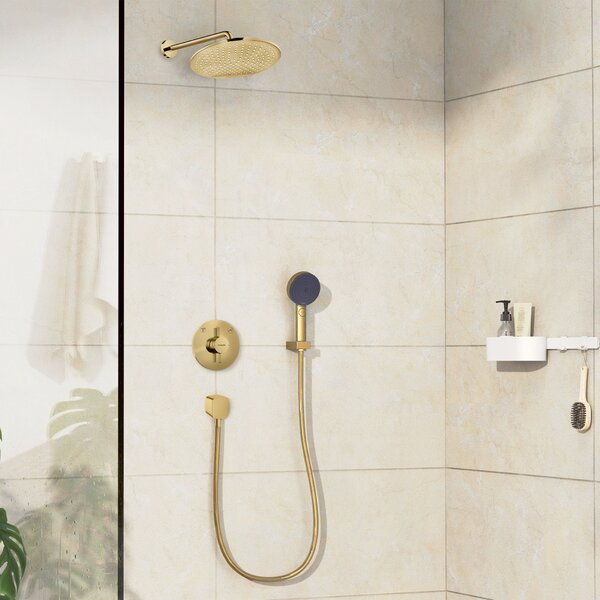 Hansgrohe Crometta set de duș ascuns cu duș de ploaie auriu 88003993