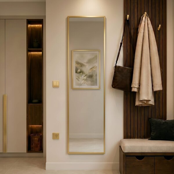 Baltica Design Aluma oglindă 40x160 cm dreptunghiular auriu 5904107933542